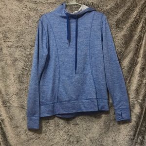 Blue pullover hoodie